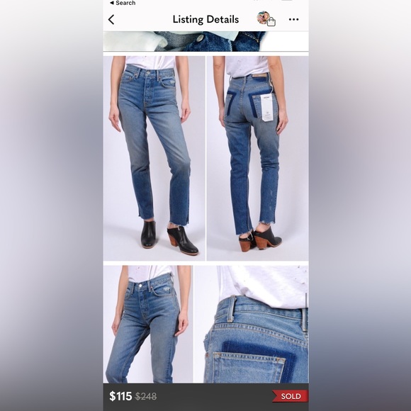 GRLFRND Denim distressed ankle cut jeans - Picture 2 of 10